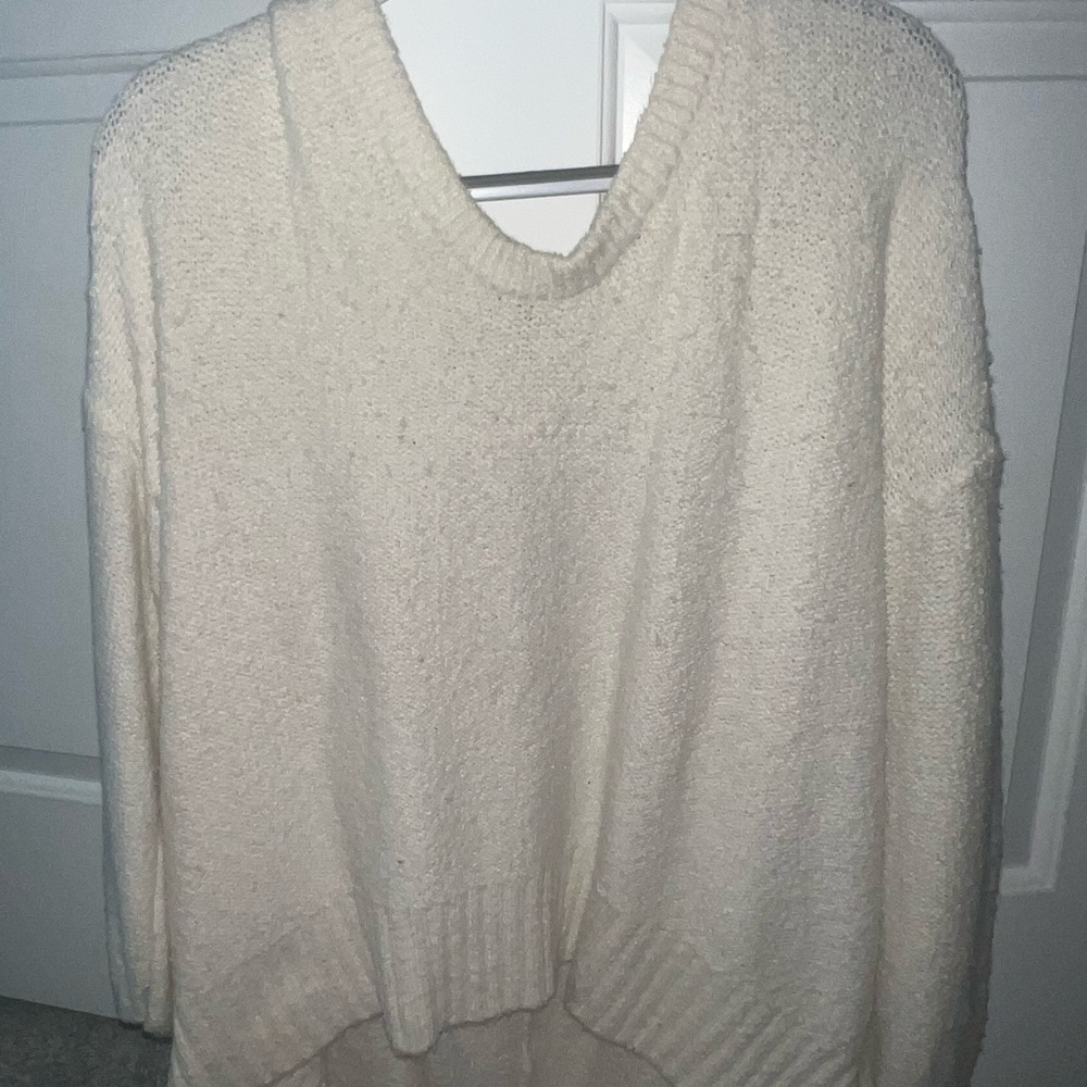 Free People Ivory Cowl Neck Sweater